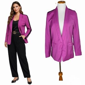 Wildfang The Empower Colorblock Tux Blazer Size Medium Fuchsia Pop Of Color
